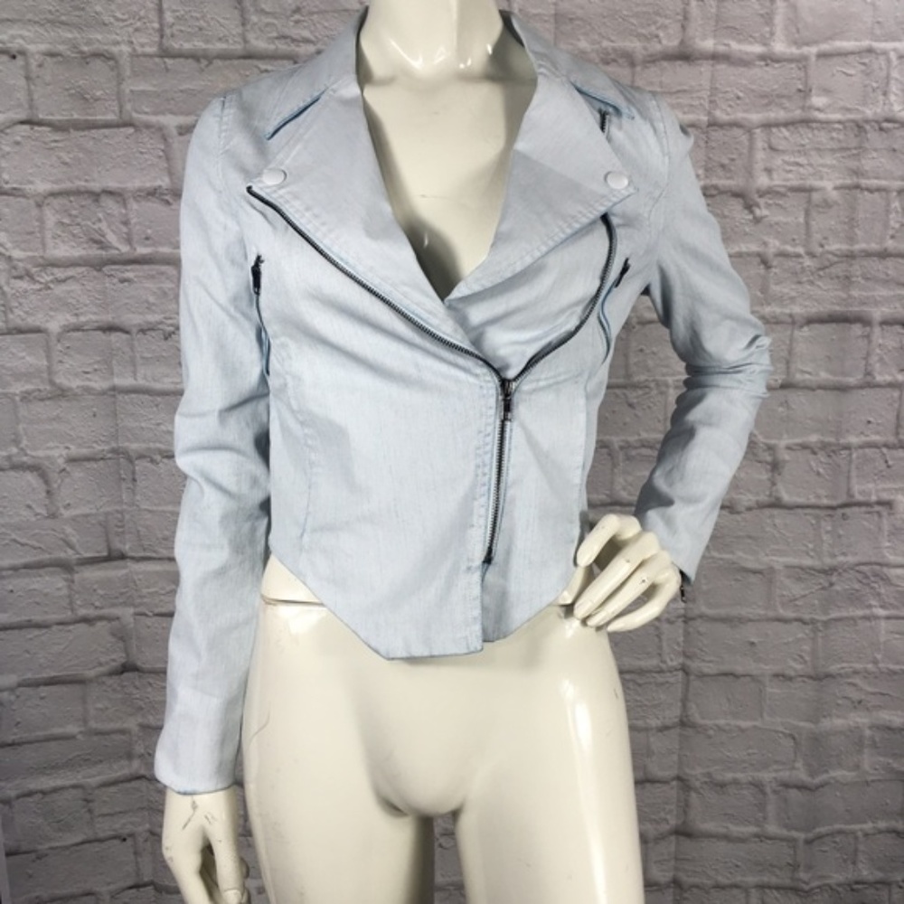 Funktional Coated Fitted Moto Jacket Asymmetrical